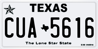 TX license plate CUA5616