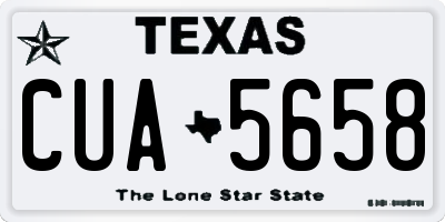 TX license plate CUA5658