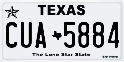 TX license plate CUA5884