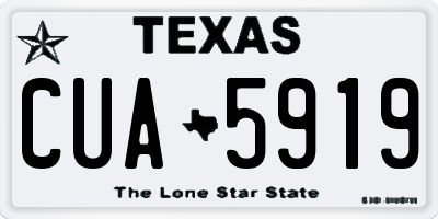 TX license plate CUA5919