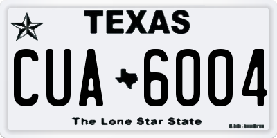 TX license plate CUA6004