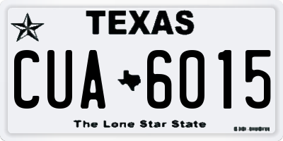 TX license plate CUA6015