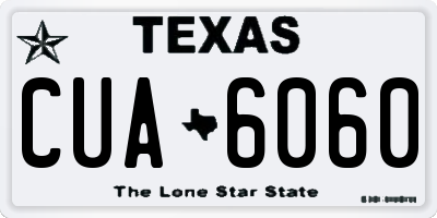 TX license plate CUA6060