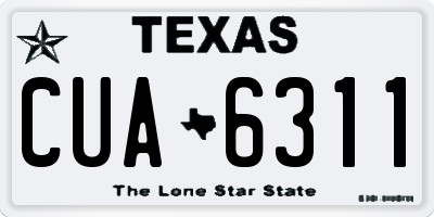 TX license plate CUA6311
