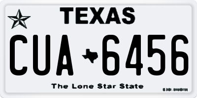 TX license plate CUA6456