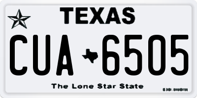 TX license plate CUA6505