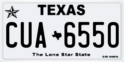 TX license plate CUA6550