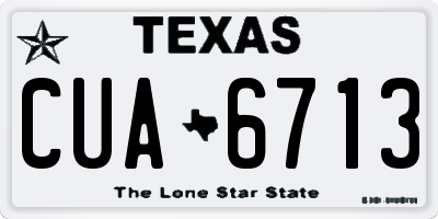 TX license plate CUA6713