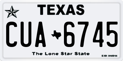 TX license plate CUA6745