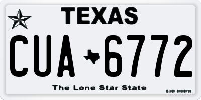 TX license plate CUA6772