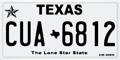 TX license plate CUA6812