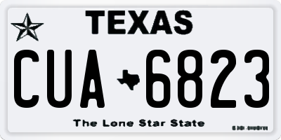 TX license plate CUA6823