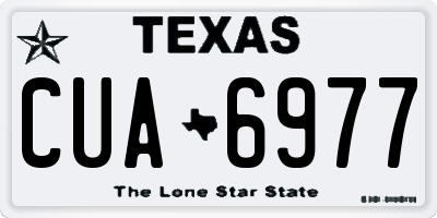 TX license plate CUA6977
