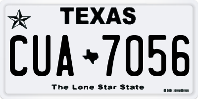 TX license plate CUA7056