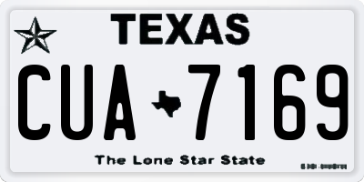 TX license plate CUA7169