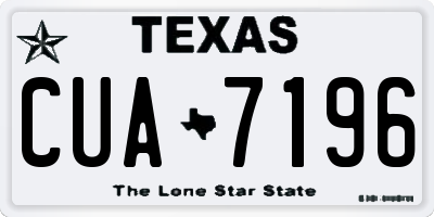 TX license plate CUA7196