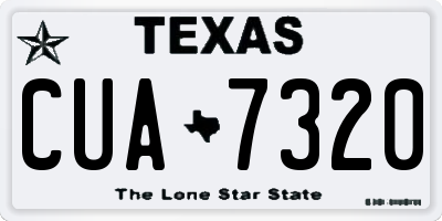 TX license plate CUA7320