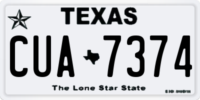 TX license plate CUA7374