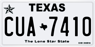 TX license plate CUA7410