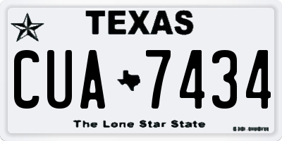 TX license plate CUA7434