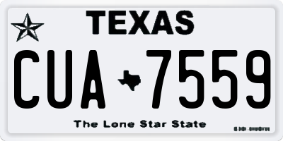 TX license plate CUA7559