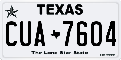 TX license plate CUA7604
