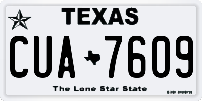 TX license plate CUA7609