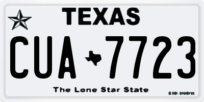 TX license plate CUA7723