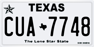 TX license plate CUA7748