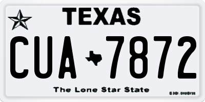 TX license plate CUA7872