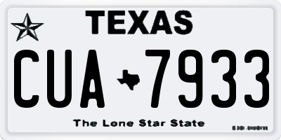 TX license plate CUA7933