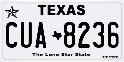 TX license plate CUA8236