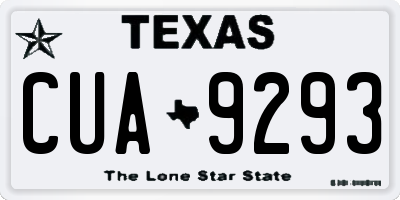 TX license plate CUA9293
