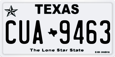 TX license plate CUA9463