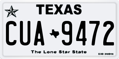 TX license plate CUA9472