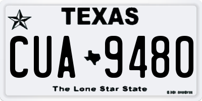 TX license plate CUA9480