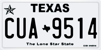 TX license plate CUA9514
