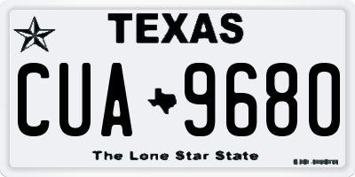 TX license plate CUA9680