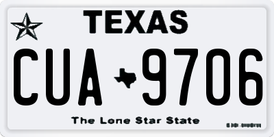 TX license plate CUA9706