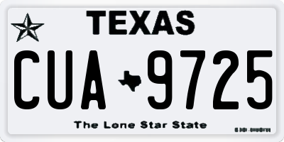 TX license plate CUA9725