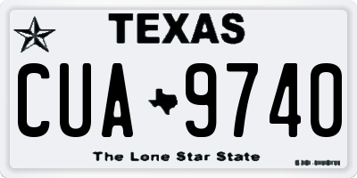 TX license plate CUA9740