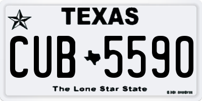 TX license plate CUB5590