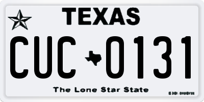TX license plate CUC0131