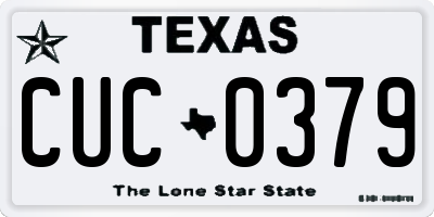 TX license plate CUC0379
