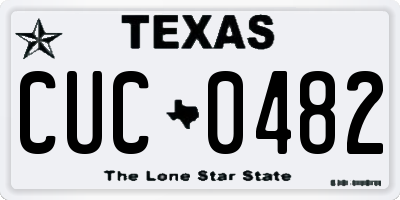 TX license plate CUC0482