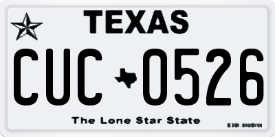 TX license plate CUC0526