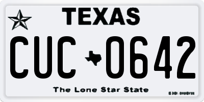 TX license plate CUC0642