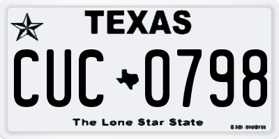 TX license plate CUC0798