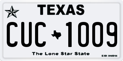 TX license plate CUC1009