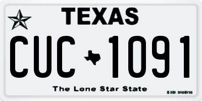 TX license plate CUC1091